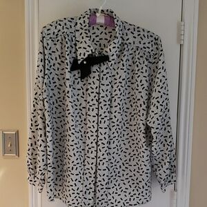 Black and White Patterned Men's Shirt